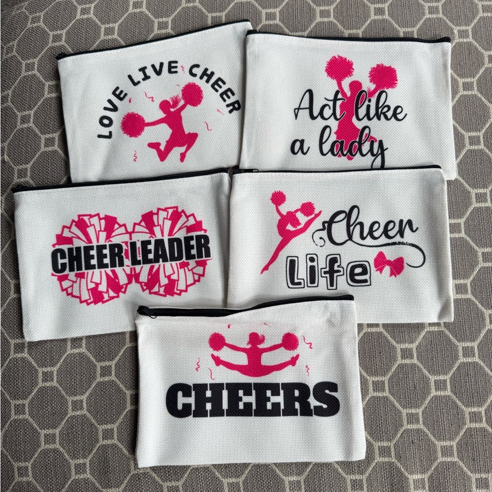 Set of Cheerleader Themed Pouches
